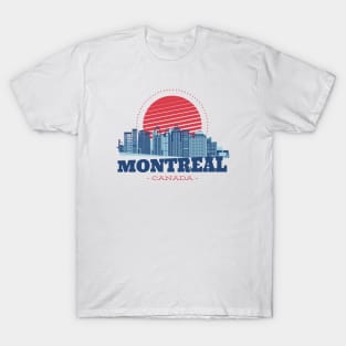 Retro Montreal, Canada Skyline T-Shirt